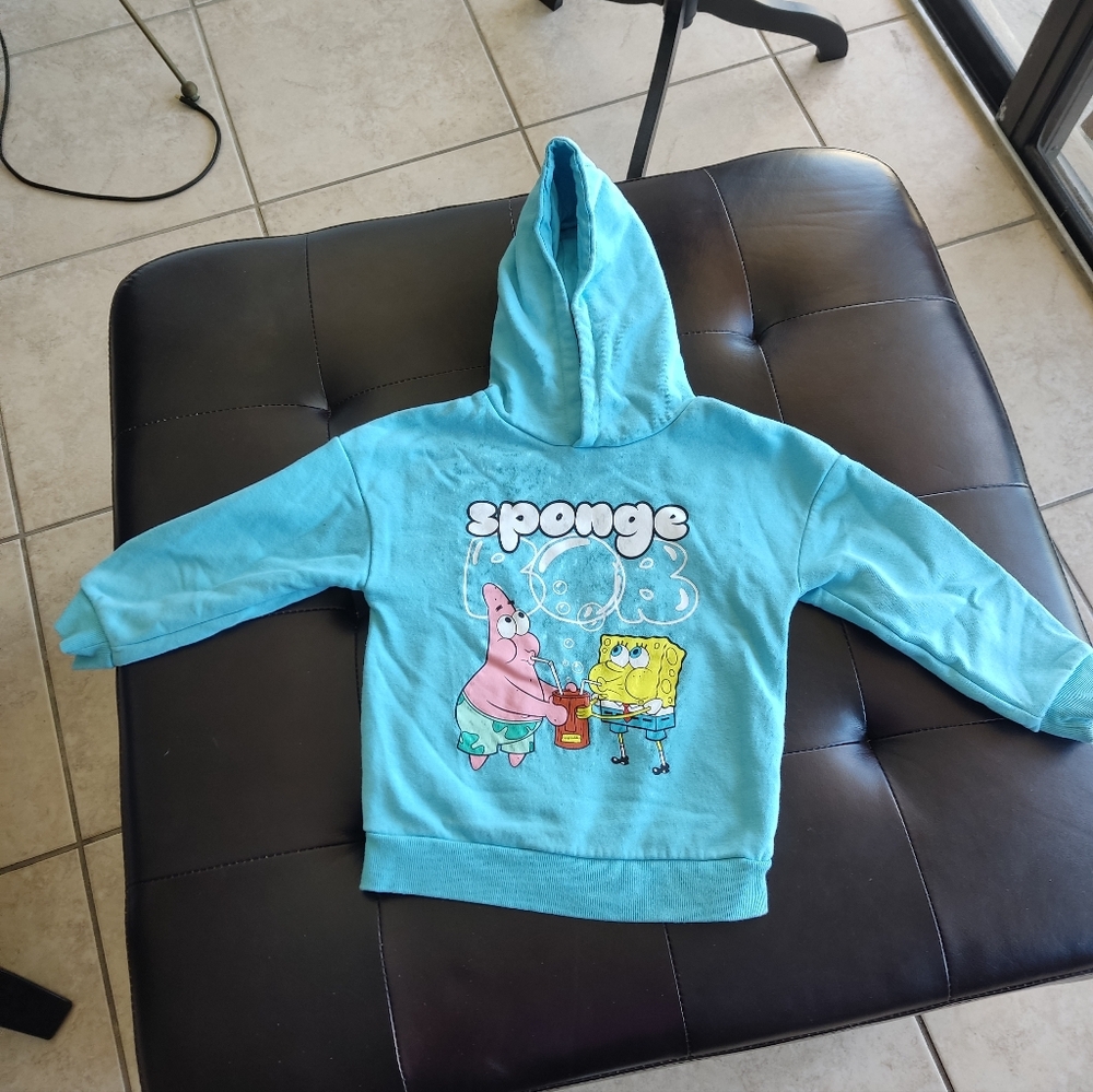 Primark SpongeBob SquarePants Turquoise Hoodie for Kids Size 4/5
